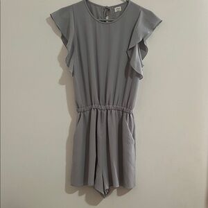 Wilfred Gray Ruffle Sleeve Fleurette Romper